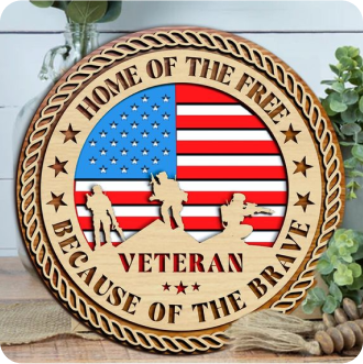 Patriotic Veteran plaque